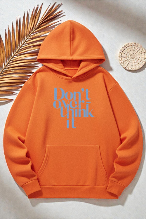 Unisex DONT OVER THINK Tasarım Basklı Sweatshirt