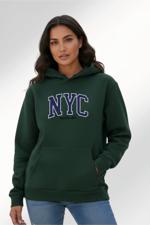 Nyc Baskılı Pamuklu Oversize Sweatshirt