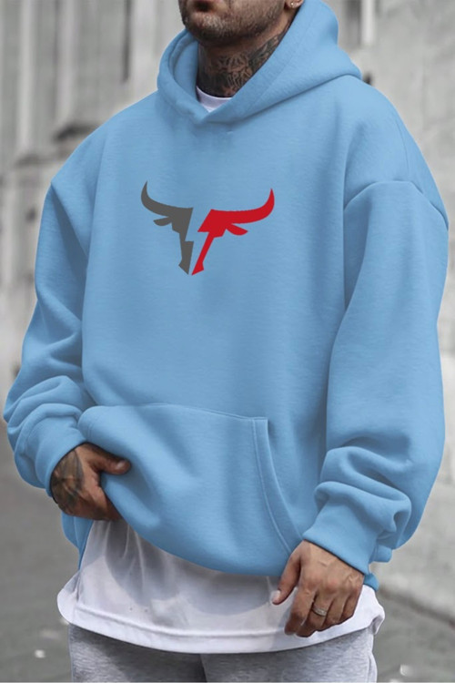 Boğa Tasarım Baskılı Unisex Oversize Sweatshirt