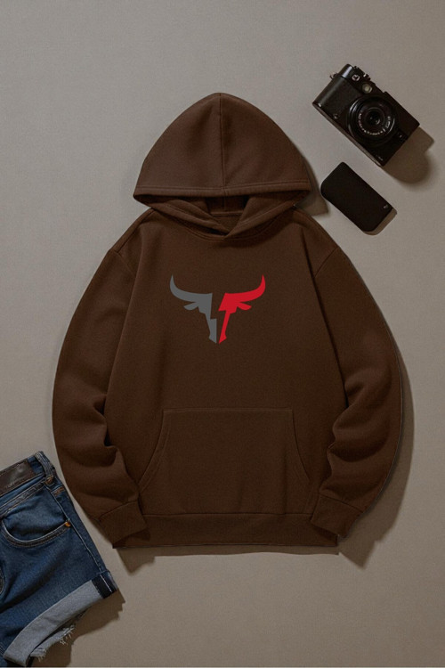 Boğa Tasarım Baskılı Unisex Oversize Sweatshirt