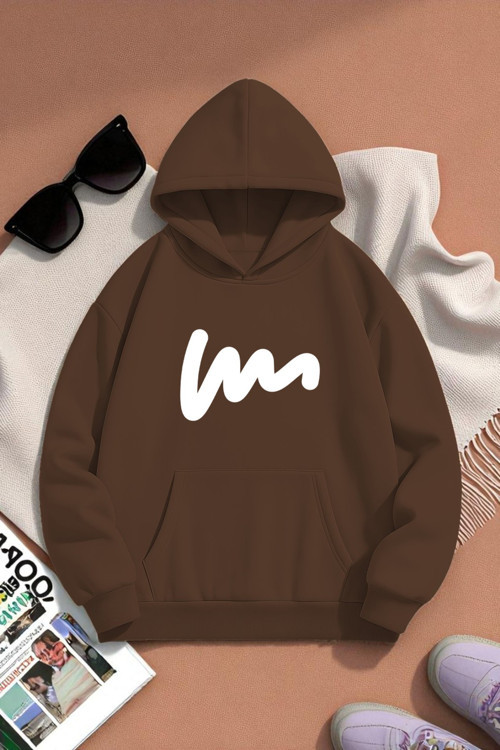 Unisex W Baskılı Oversize Sweatshirt