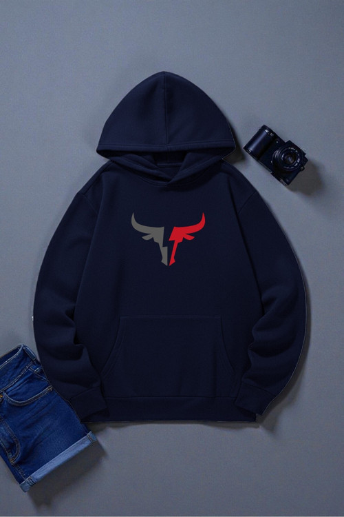 Boğa Tasarım Baskılı Unisex Oversize Sweatshirt