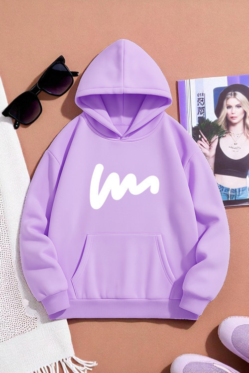 Unisex W Baskılı Oversize Sweatshirt