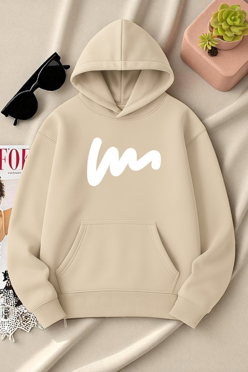 Unisex W Baskılı Oversize Sweatshirt