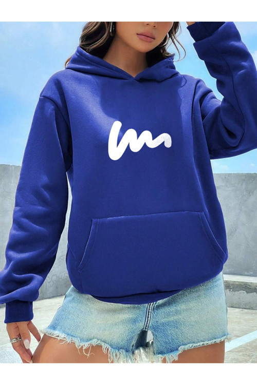 Unisex W Baskılı Oversize Sweatshirt