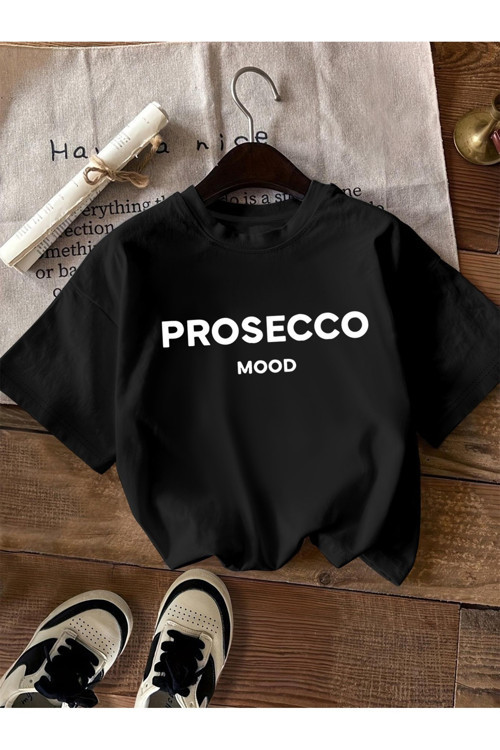 Unisex Prosecco Baskılı Tasarım Tshirt