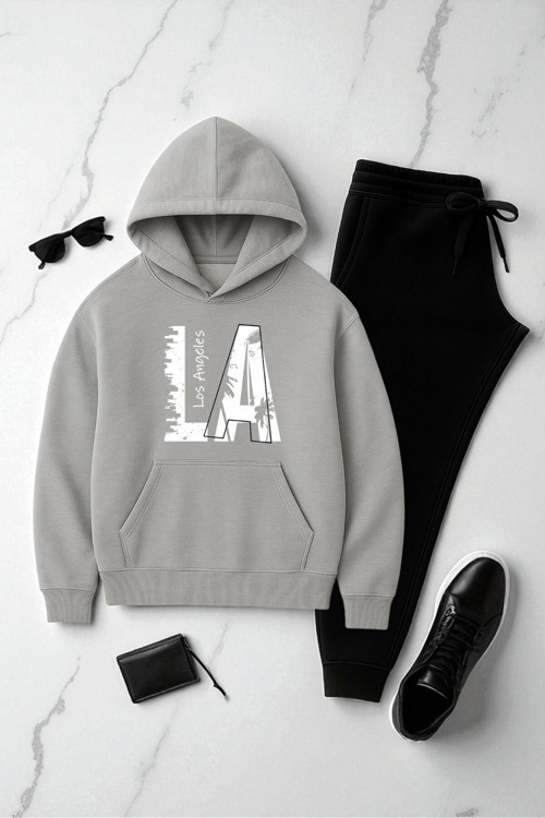 Unisex Los Angeles Baskılı Eşofman Takımı