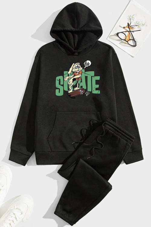 Unisex All Day Rabbit Baskılı Eşofman Takımı