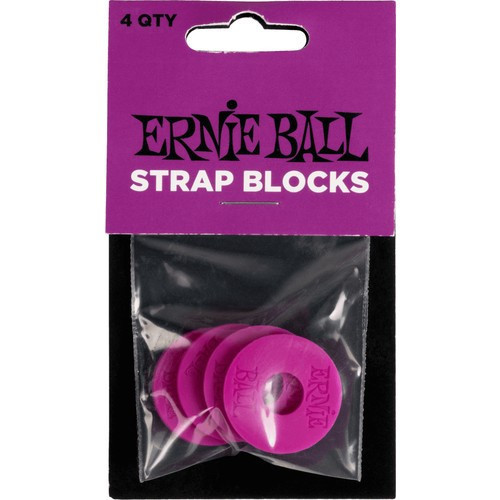 Ernıe Ball P05618 Strap Blocks Mor 4 adet 4pk Purple