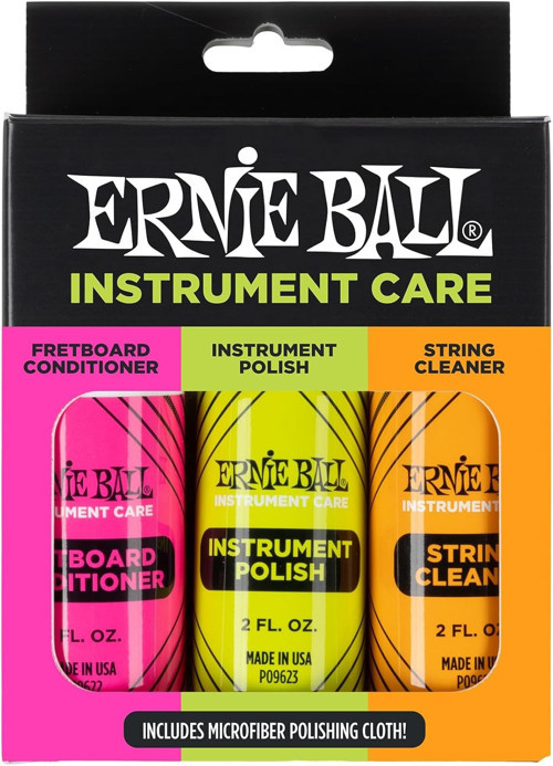P04225 3 lü Cila Seti ve Microfiber Temizlik Bezi Gitar Temizlik Ve Bakım Ürünü
