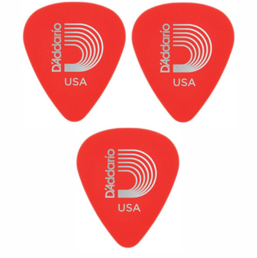 Daddario 1DRD1 Gitar Penası 3 Adet Duralin Kırmızı