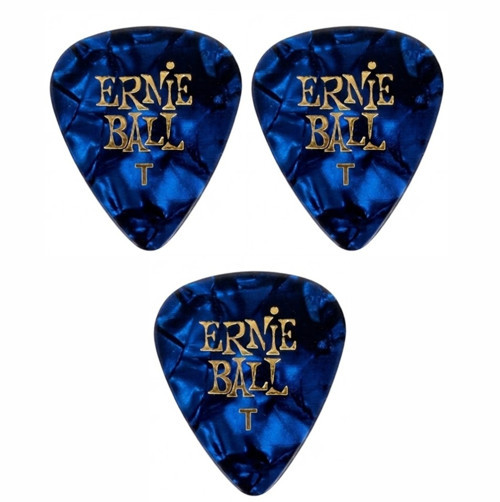 P09164 Pearloid Thin Mavi Gitar Pena – 3 Adet 0,46mm