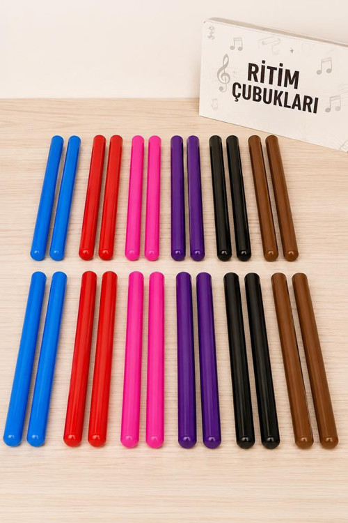 Orf-BT-25-12X Örf Aletleri Seti Ritim Çubuğu Paketi 25 cm Karbon Fiber Toptan Paket-1 (12 Çift)