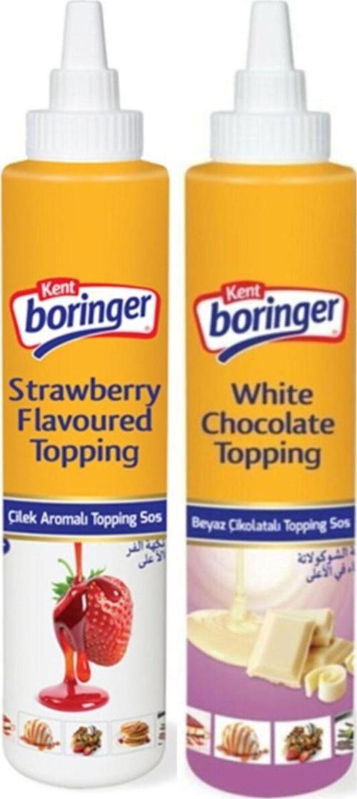 Topping Sos 2'li Beyaz Çikolatalı ve Çilekli 750gr