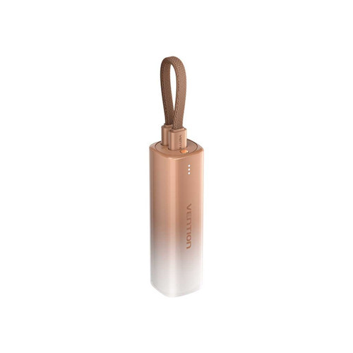 Fhw 5000MAH 20W Usb-C ve Lightning Çıkışlı Mini Powerbank Kahverengi