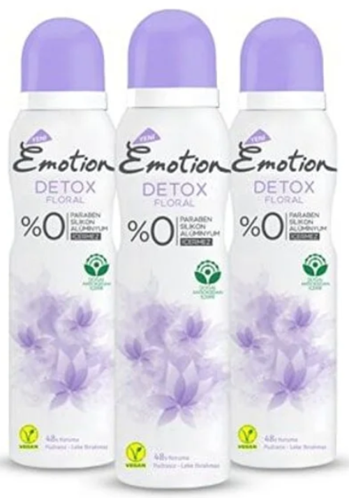 Detox Floral Kadın Deodorant 150 ml (3 adet)