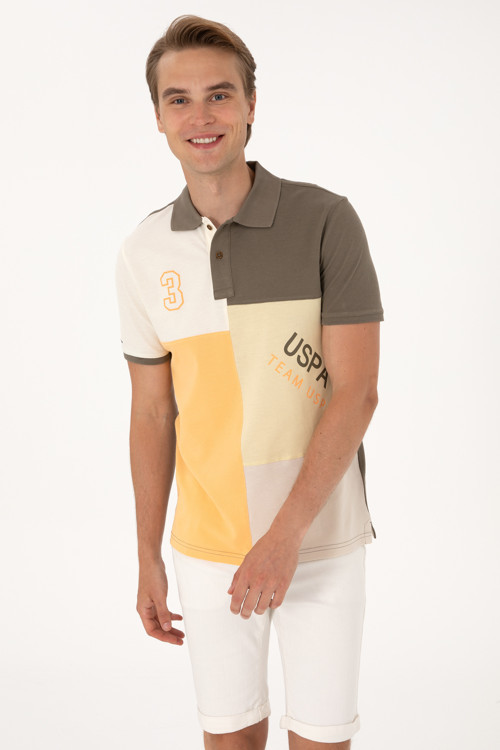 Erkek Regular Fit Açık Haki Polo Yaka Tişört 50300154-VR183