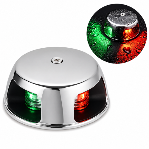 LED Baş İskele Sancak Feneri Krom 12V