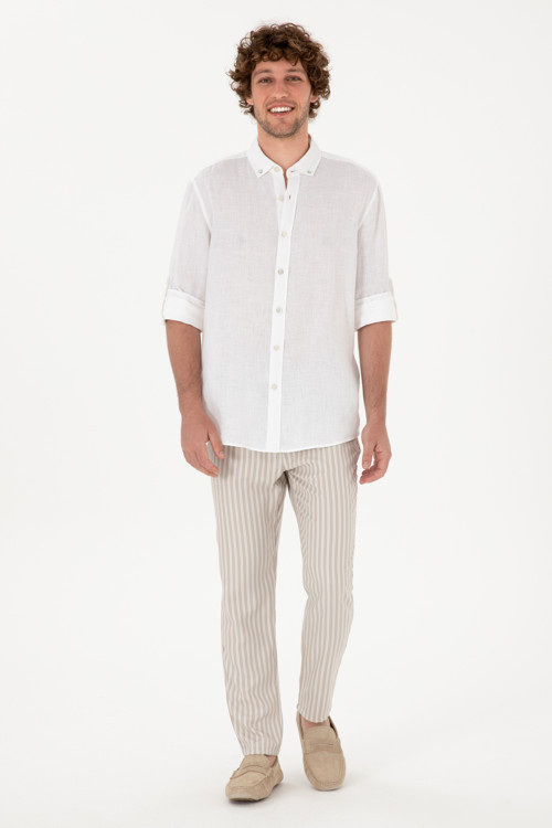 Erkek Carrot Fit Taş Kanvas Pantolon 50300012-VR049