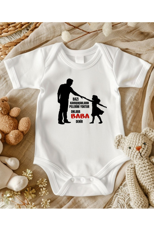 BABA YAZILI zıbın bebek zıbın bebek giyim yenidoğan hediye