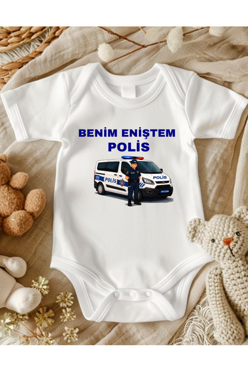 Benim Enişte Polis Yazılı Bebek Zıbın
