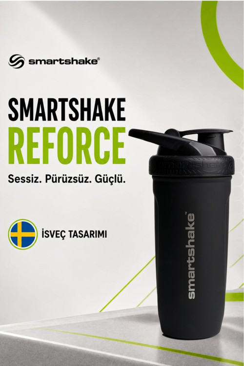 Reforce Paslanmaz Çelik Serisi 900 ml Siyah Protein Shaker