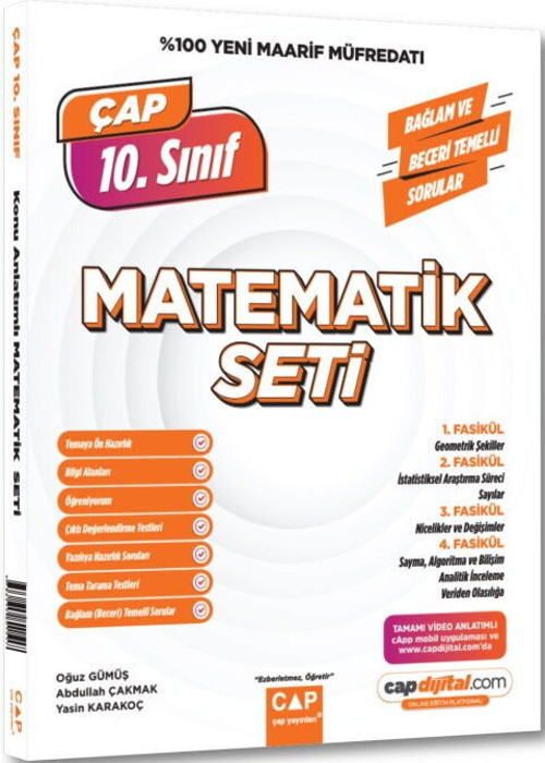 Çap 10. Sınıf Matematik Maarif Model Set 2027 %100 Güncel Yeni Müfredat Konu Anlatımlı Soru Bankası