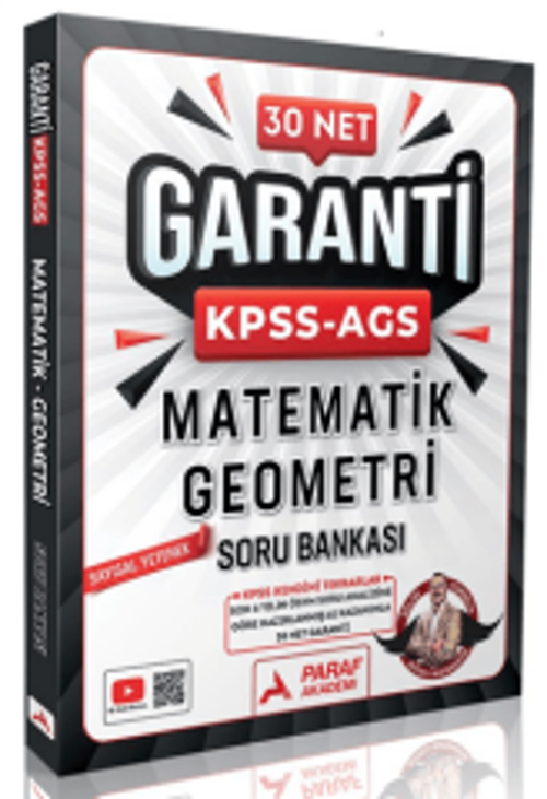 Paraf Akademi KPSS MEB-AGS Bıyıklı Matematik-Geometri Sayısal Yetenek 30 Net Garanti Soru Bankası -