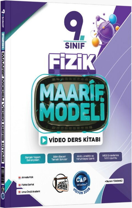 Çap 9. Sınıf Fizik Maarif Video Ders Kitabı 2027 %100 Güncel Yeni Müfredat Video Ders Kitabı