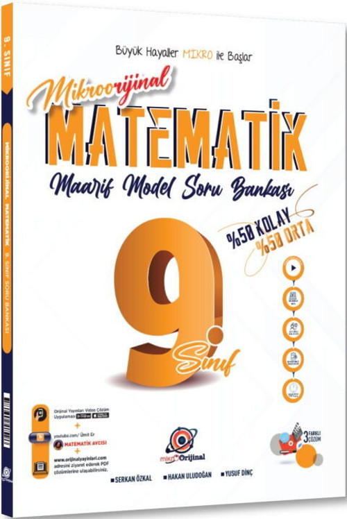Orijinal Mikro 9. Sınıf Matematik Maarif Model Soru Bankası 2027 %100 Güncel Maarif Yeni Müfredat
