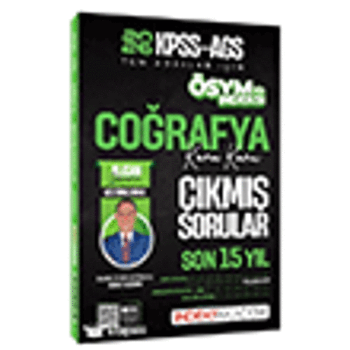 2026 KPSS MEB-AGS Coğrafya ÖSYM nin İndeksi Çıkmış Sorular Son 15 Yıl Konu Konu Çözümlü