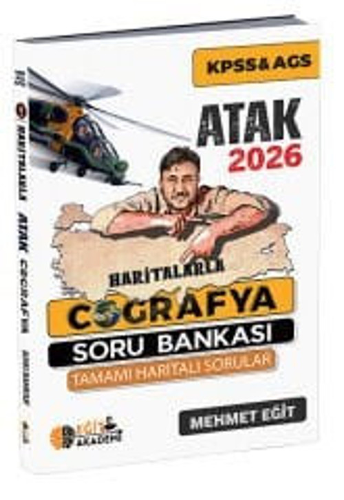 Eğit Akademi 2026 KPSS MEB-AGS Haritalarla Atak Coğrafya Soru Bankası - Mehmet Eğit