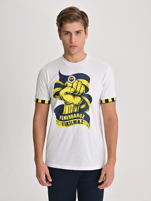Beyaz Tribün Fenerbahçe Yıkılmaz Erkek Tshirt