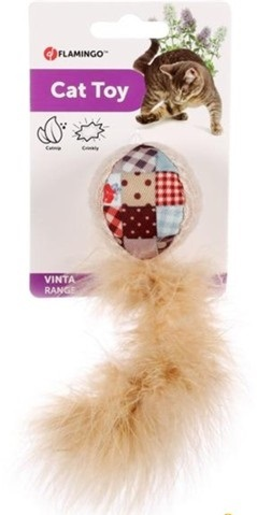 Vinta Tüylü Hışırtılı Kedi Oyuncağı 15 Cm