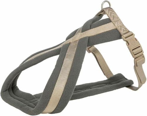 Premium Köpek Yürüyüş Göğüs Tasması M 45-80 Cm / 25 MM Kum Beji