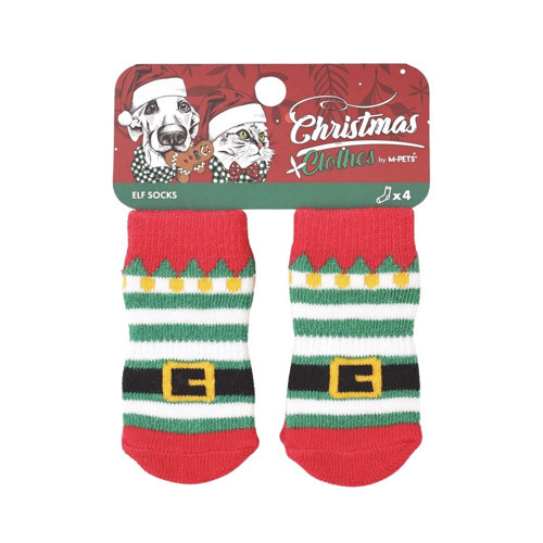 Christmas Elf Kaymaz Tabanlı Çorap 4Lü