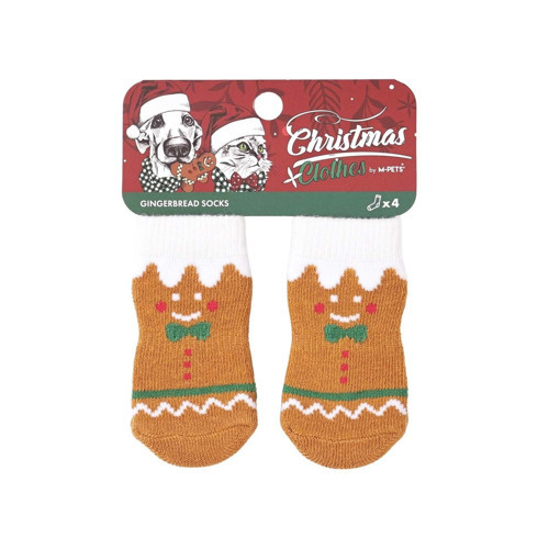 Christmas Gingerbread Kaymaz Tabanlı Çorap 4Lü