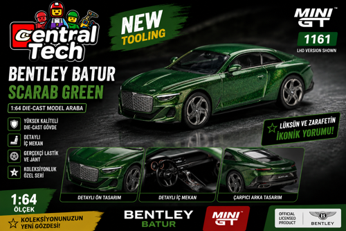 1:64 Bentley Batur Scarab Green Yeşil MGT01161 Die-Cast Model Araba