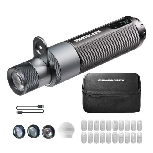 Zoom Light Pro 12W RGB LED Spotlight Gobo Fotoğraf Işığı - TF-LS-083FS-G-PL