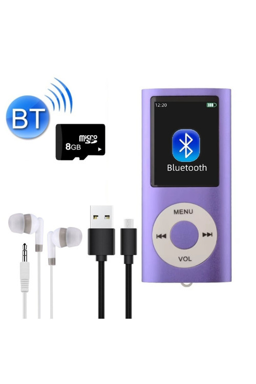 5007MP 8GB Tf Kart Hediyeli Metal Mp3 Player Renli Ekranlı Fm Radyolu Bluetoth lu Hafıza Kartı Girişli Müzik