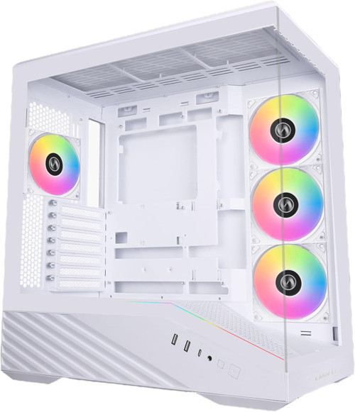 V100 Atx Mid-Tower Pc Kasası, 4 X 120 Mm Argb Pwm Fanlar Önceden Kurulmuş, Led Rgb Şerit, Te