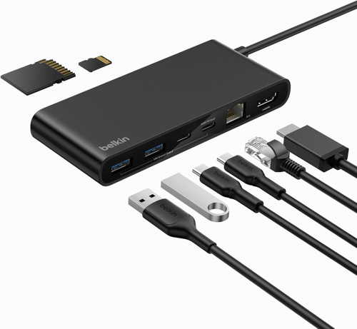 Connect 8 Portlu Usb-C Hub, 4K@60Hz’E Kadar Çözünürlükleri Destekleyen Ekran Uyumu, Mac, Wind