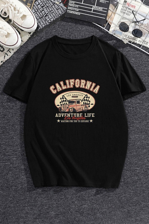 California Baskılı Tshirt