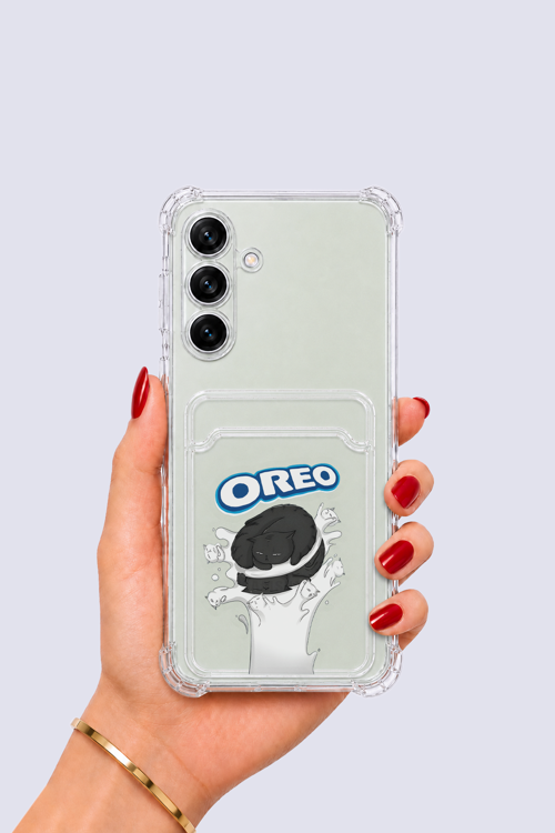 Samsung Galaxy S24 Kartlıklı OREO Desenli Kılıf - GESA552071-1139