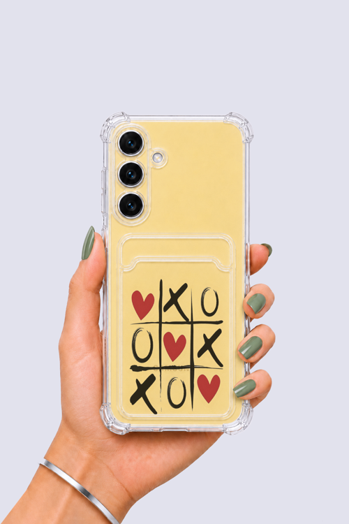 Samsung Galaxy S24 FE Kartlıklı XoXO Desenli Kılıf - GESA557259-9328
