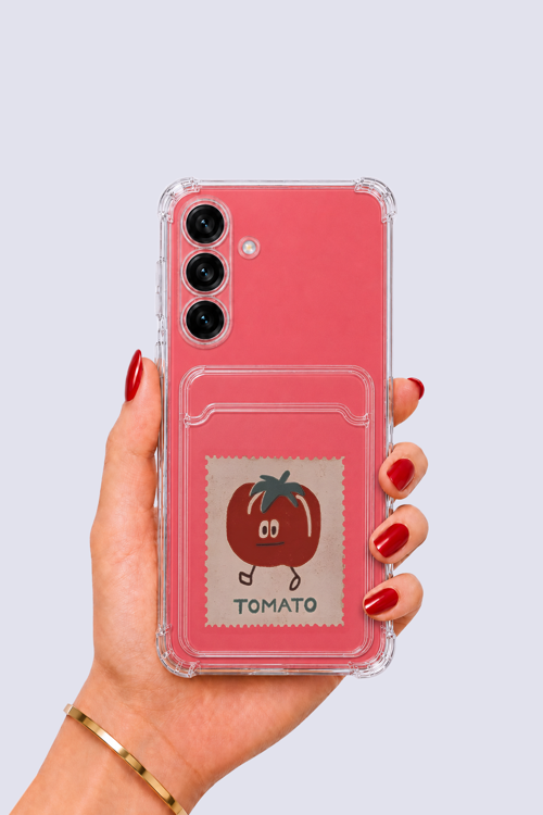 Samsung Galaxy S25 Kartlıklı Tomato Desenli Kılıf - GESA552203-6521