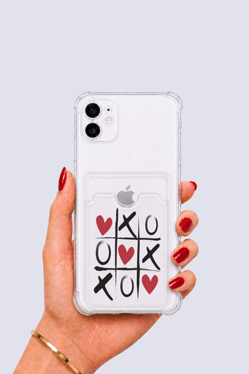 iPhone 11 Kartlıklı XoXO Desenli Kılıf - GESA552178-4663