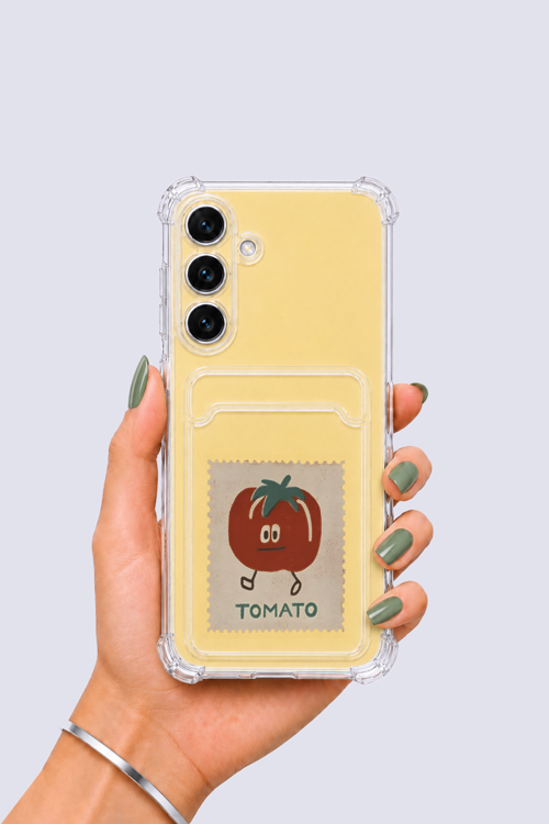 Samsung Galaxy S24 FE Kartlıklı Tomato Desenli Kılıf - GESA558933-8152