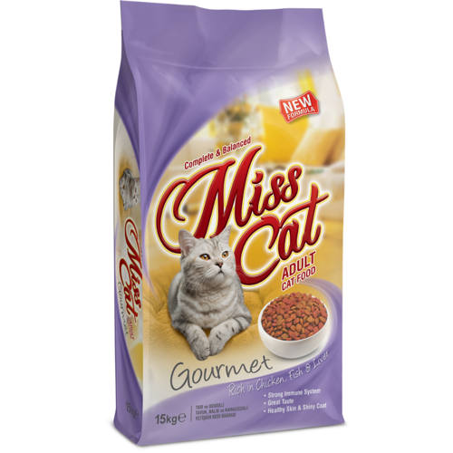 Gourmet Tavuk Balık ve Karaciğerli Yetişkin Kedi Maması 15 Kg