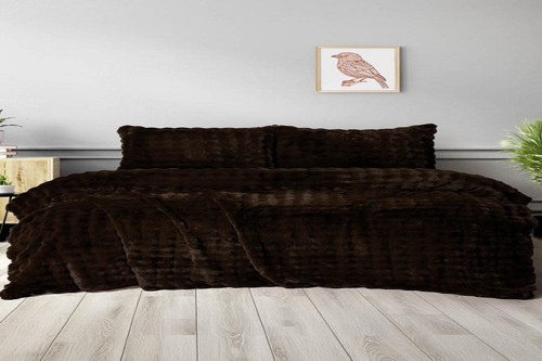Merinos Diamond Kürk Bubble Desen Comforter Set, Çift Kişilik Yorgan Seti (220x240)